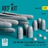 RESKIT RS32-0519 LAU-88 with (2 pcs) AGM-65 Maverick missiles (6 pcs) (3D Printed) 1/32